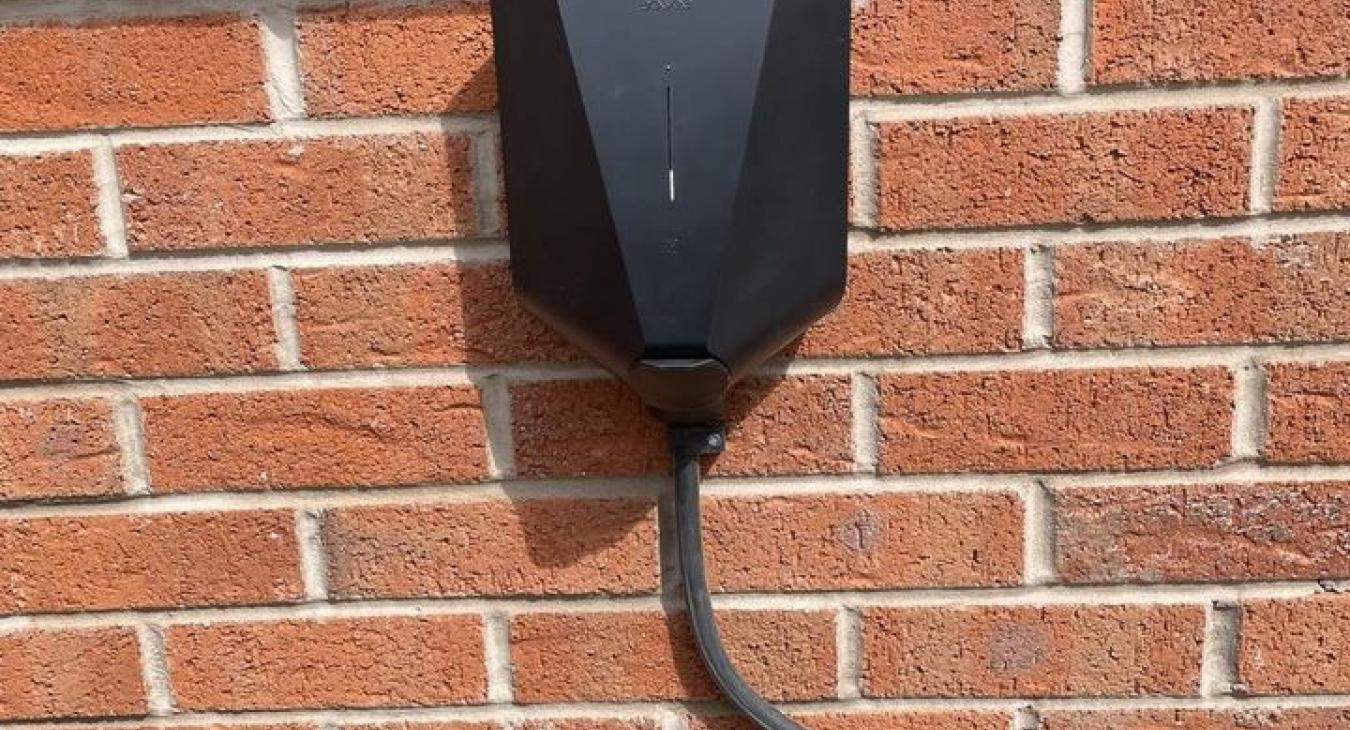 EV Charger installed on home in Warrington